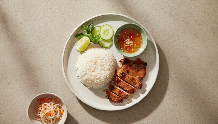 Com Suon Nuong (Vietnamese Grilled Pork Chop with Rice)