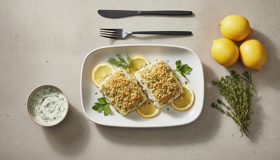Lemon Herb Baked Cod