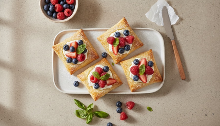 Fruit and Cream Cheese Breakfast Pastries