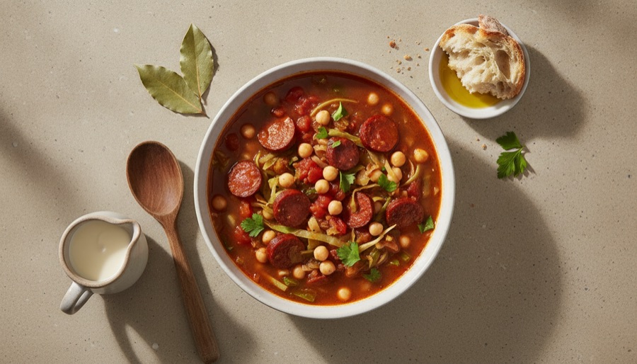 Chorizo & Chickpea Soup