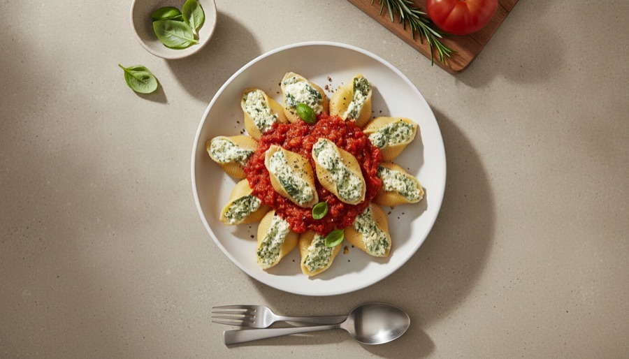 Spinach & Ricotta Stuffed Shells