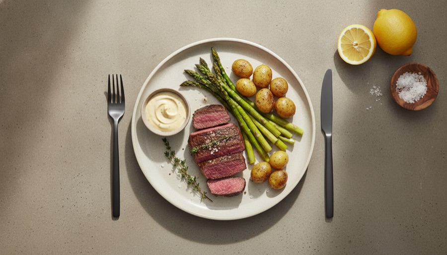 Filet Mignon with Asparagus