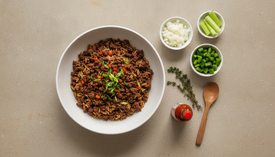 Dirty Rice with Ground Beef