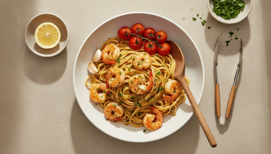 Garlic Butter Shrimp Pasta