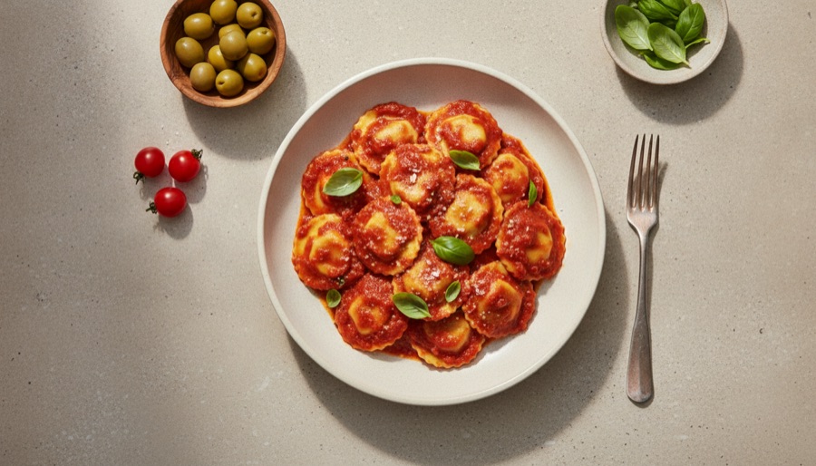Cheese Ravioli with Marinara